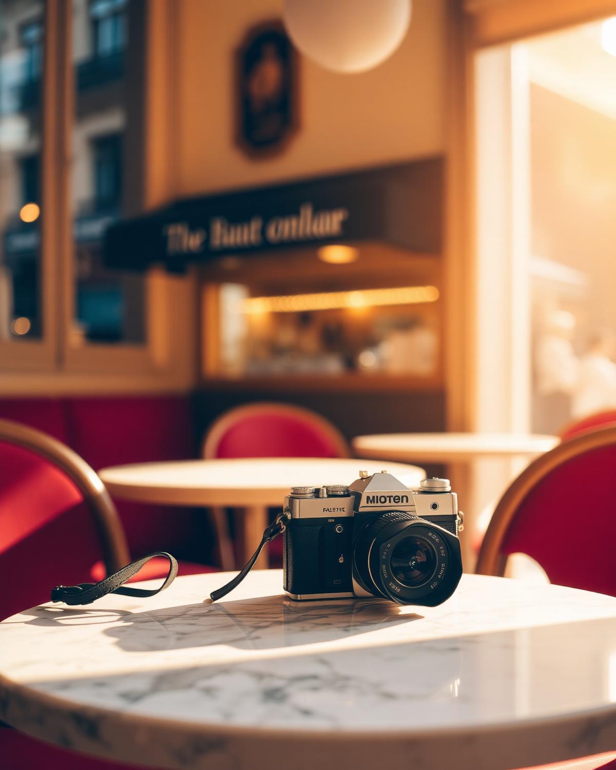 Morning light in a Paris café